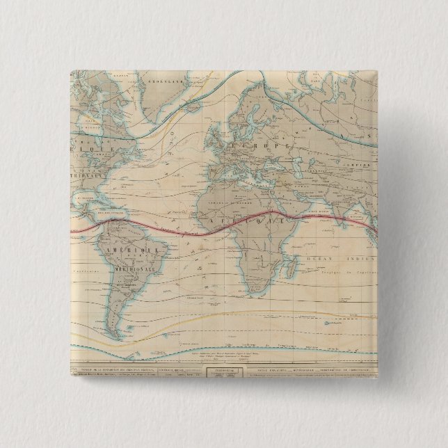 Weltkarte der Vegetation Button (Vorderseite)