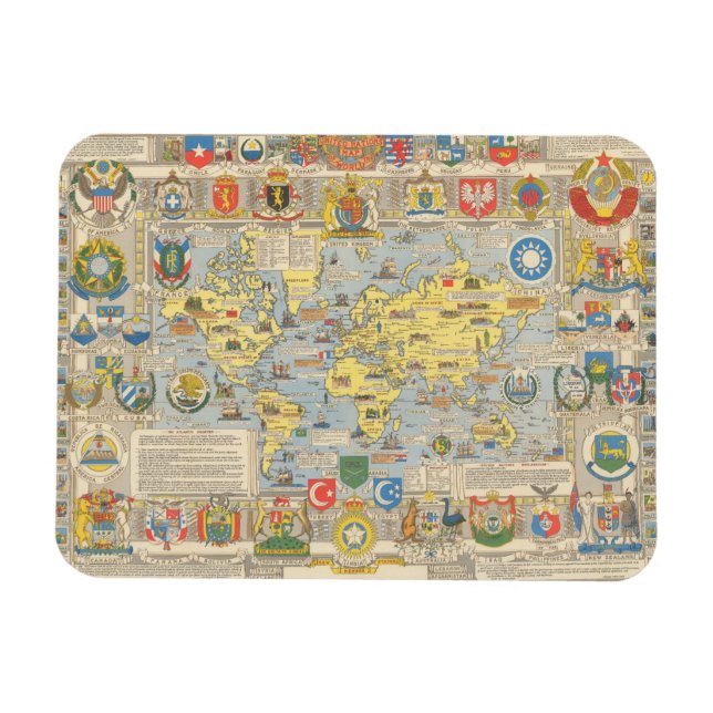 Weltkarte der Vereinten Nationen Magnet (Horizontal)