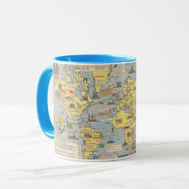 Weltkarte der Vereinten Nationen Tasse (Vorderseite Links)