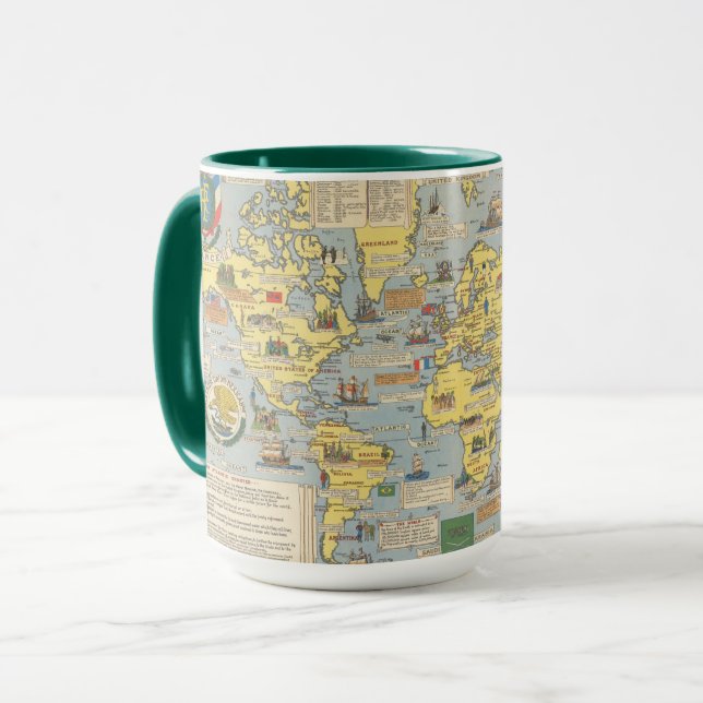 Weltkarte der Vereinten Nationen Tasse (Vorderseite Links)