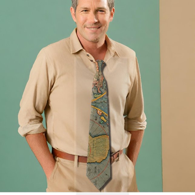 Weltkarte des 16. Jahrhunderts Krawatte (Von Creator hochgeladen)