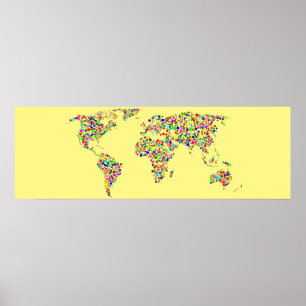 Weltkarte des Nebelfilters Poster