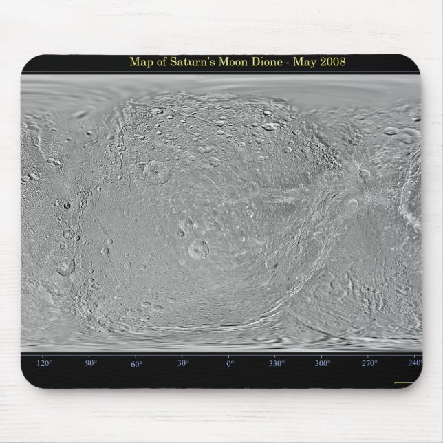 Weltkarte des Saturn-Monddiones Mousepad (Vorne)