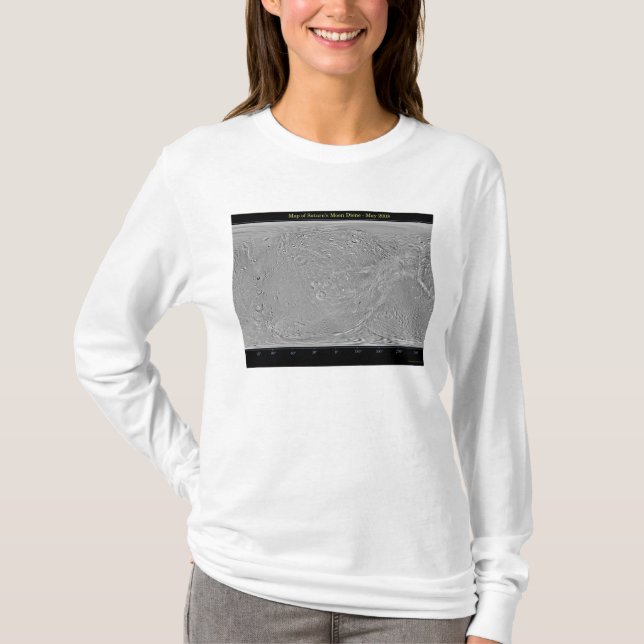 Weltkarte des Saturn-Monddiones T-Shirt (Vorderseite)