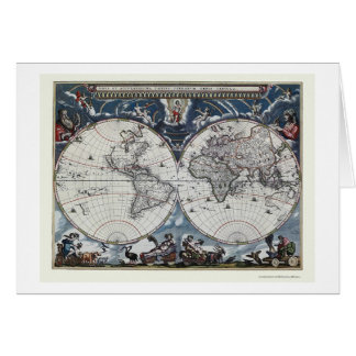 Weltkarte durch Joan Blaeu - 1664