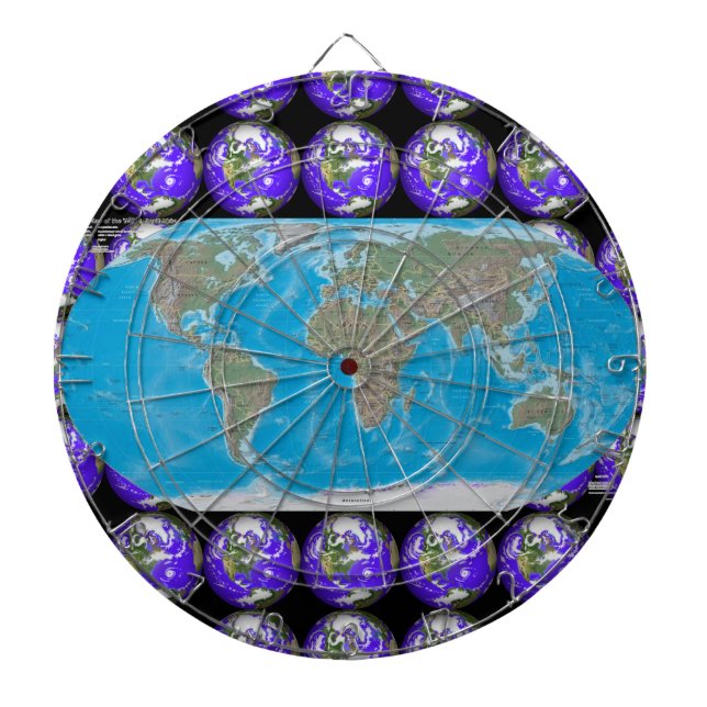 Weltkarte-Ferien-BestimmungsortDartboard Dartscheibe (vorne)