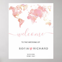 Weltkarte für das Hochzeitziel
