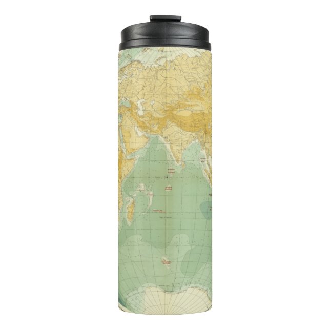 Weltkarte für den Indischen Ozean, Europa, Asien,  Thermosbecher (Vorderseite)