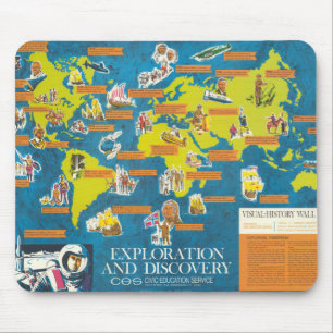 Weltkarte für Erkundung und Entdeckung der Visuel Mousepad