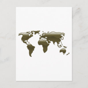 Weltkarte für Flüssigöl Postkarte