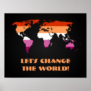Weltkarte für Lesben Poster
