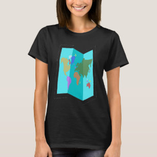Weltkarte für Reisende und Geografen T-Shirt