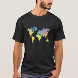 Weltkarte Geografische Geografie T-Shirt