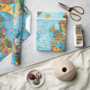 Weltkarte geschenkpapier