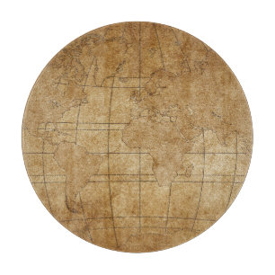 Weltkarte: Global Exploration Guide Schneidebrett