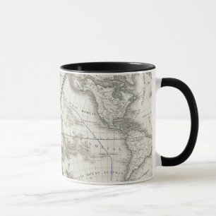 Weltkarte in 2 Hemisphären Tasse