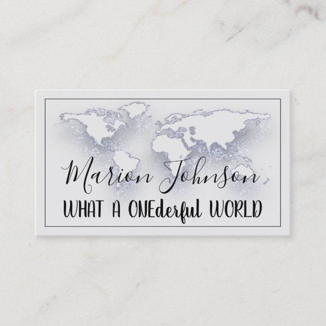 Weltkarte Karte Globe Karte Reiseagentur Grau Logo (Vorderseite)