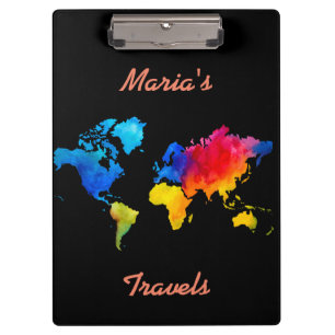Weltkarte Klemmbrett