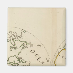 Weltkarte mit 4 Teilen Magnet