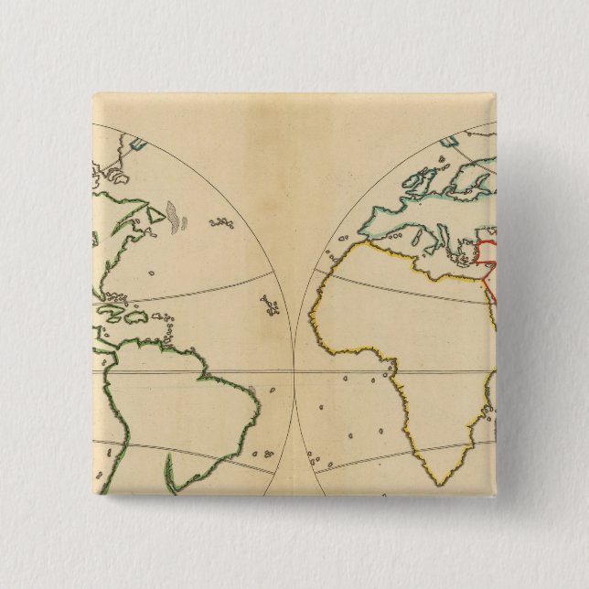 Weltkarte mit 5 Zonen Button (Vorderseite)