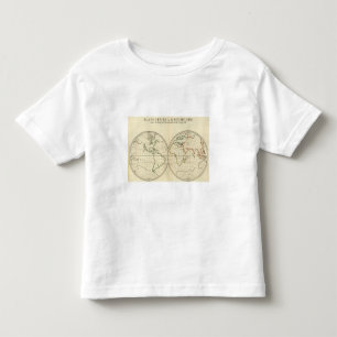 Weltkarte mit Breite und Longititude Kleinkind T-shirt