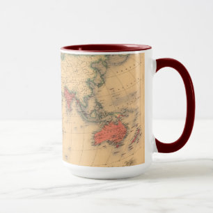 Weltkarte mit dem Britischen Empire Tasse