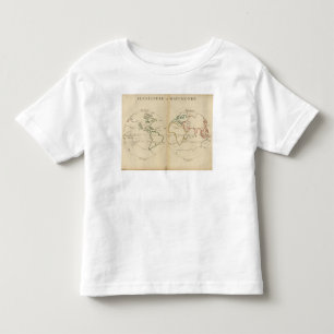 Weltkarte mit Tropen Kleinkind T-shirt