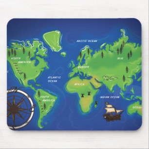 Weltkarte Mousepad
