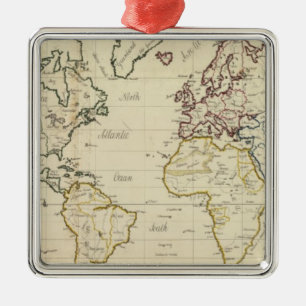 Weltkarte Ornament Aus Metall
