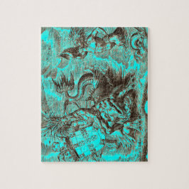 Weltkarte Poseidon Reitdelphin