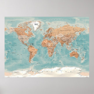 Weltkarte Poster