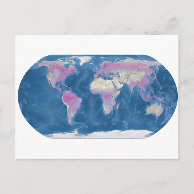 Weltkarte Postkarte (Vorderseite)