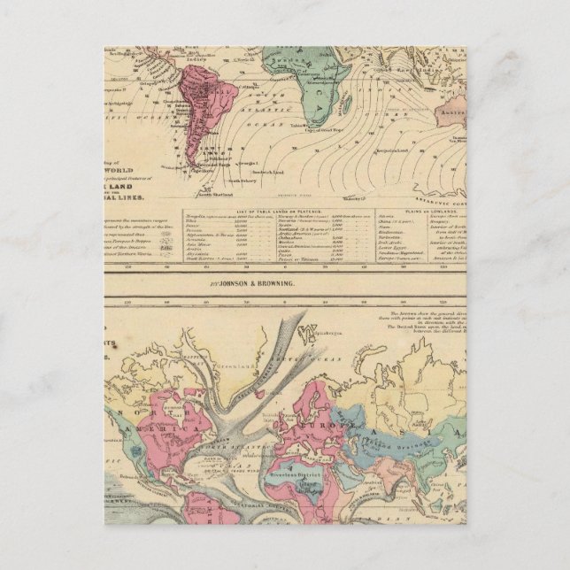 Weltkarte Postkarte (Vorderseite)