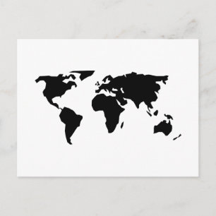 Weltkarte Postkarte