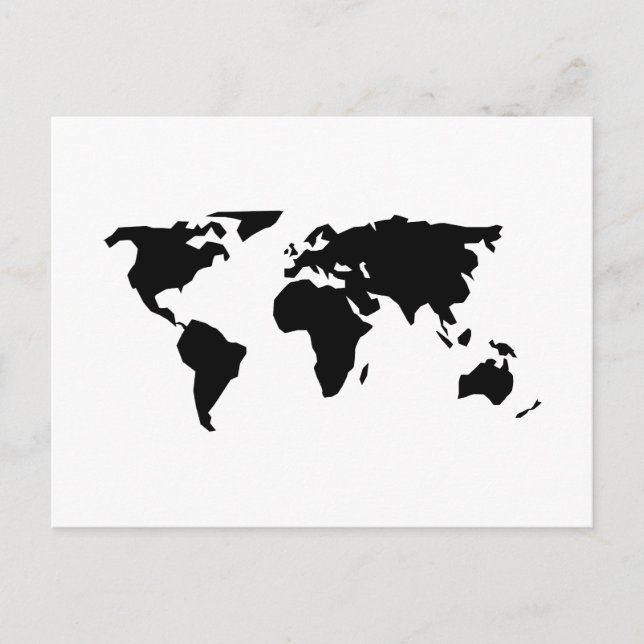 Weltkarte Postkarte (Vorderseite)