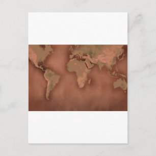 Weltkarte Postkarte