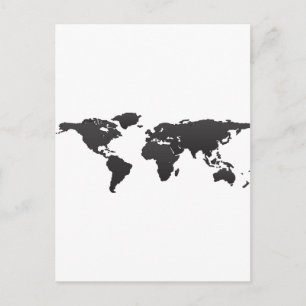 Weltkarte Postkarte