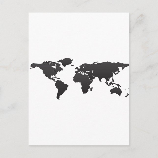 Weltkarte Postkarte (Vorderseite)
