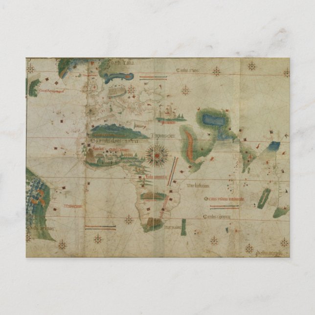 Weltkarte Postkarte (Vorderseite)