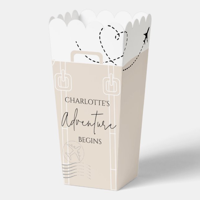 Weltkarte Reiseabenteuer Grand Popcorn beginnt Geschenkschachtel (Vorderseite)