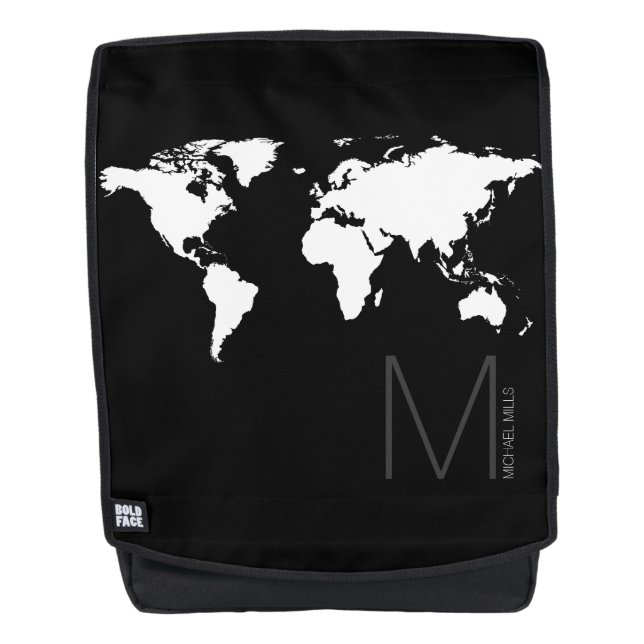 Weltkarte Rucksack (Vorderseite)