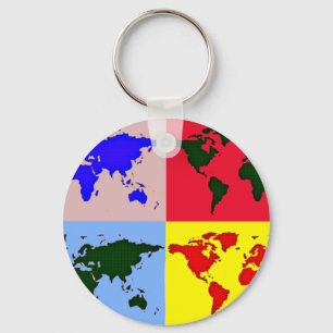 Weltkarte Schlüsselanhänger