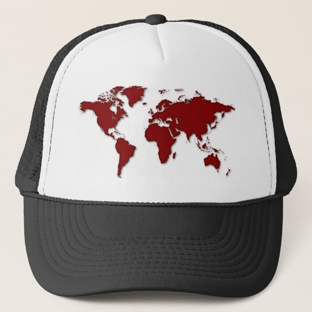 Weltkarte Truckerkappe (Vorderseite)