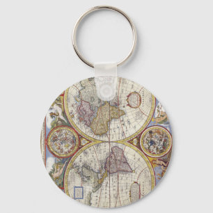 Weltkarte von 1626 schlüsselanhänger