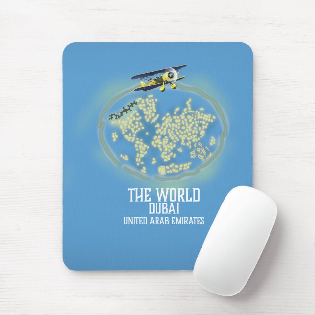 Weltkarte von Dubai, Vereinigte Arabische Emirate Mousepad (Mit Mouse)
