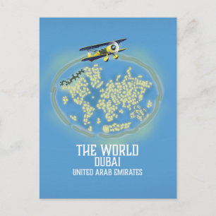 Weltkarte von Dubai, Vereinigte Arabische Emirate Postkarte