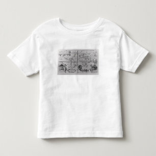 Weltkarte, welche die Expeditionen einzeln Kleinkind T-shirt
