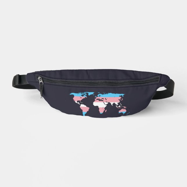 Weltkarte zum Transgender-Stolz   Bauchtasche (Vorderseite)