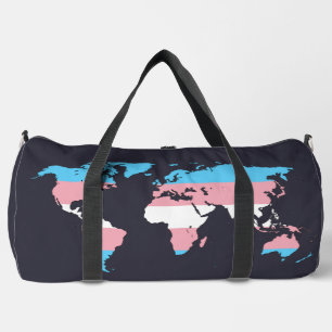Weltkarte zum Transgender-Stolz   Duffle Bag