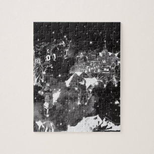 Weltkartegalaxie Schwarzweiss